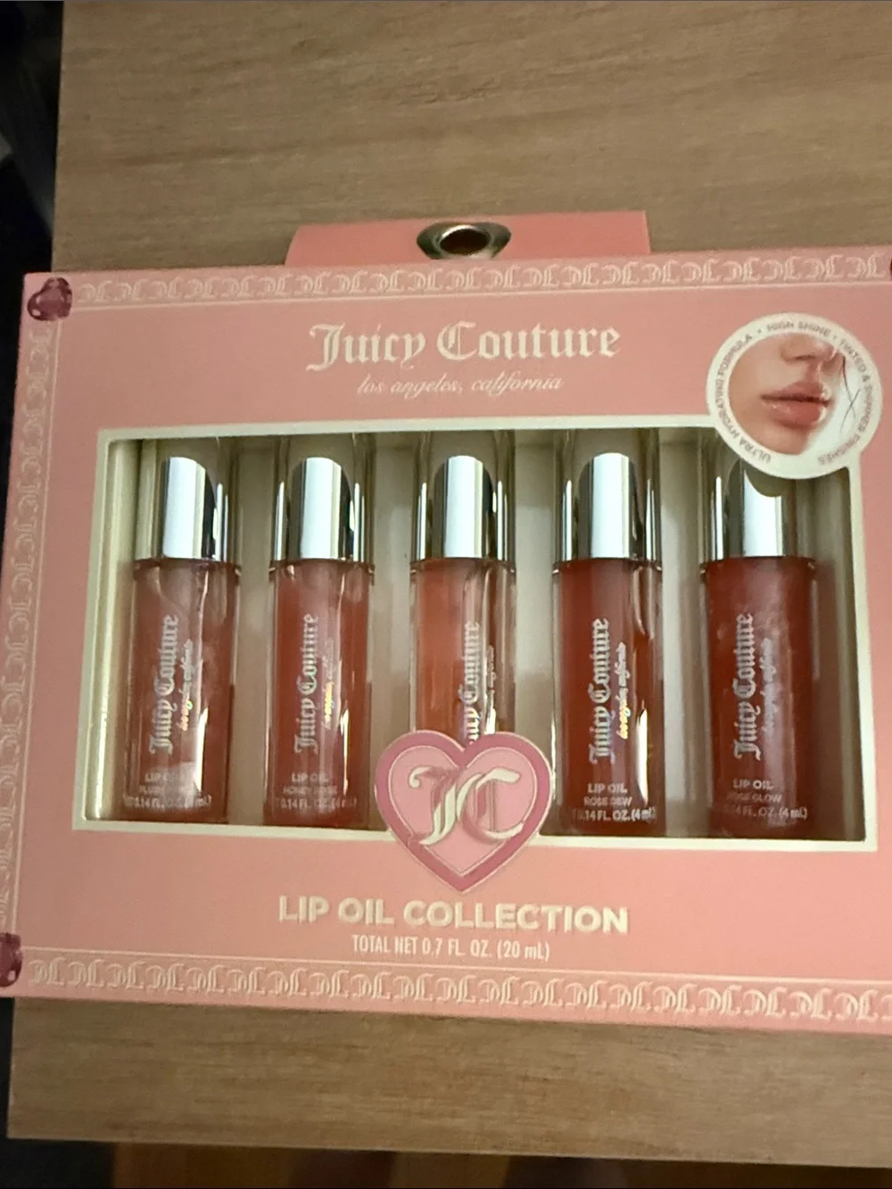 Juicy Couture Pink Lip Oil Collection - Five Glossy Shades